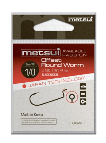  METSUI OFFSET ROUND WORM  bln,   3/0,  . 6 