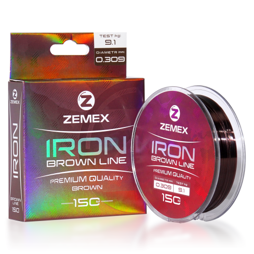   ZEMEX IRON 150 m, d 0.203 mm, 3.8 kg, brown