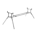 Род-под Prologic Stainless Steel с чехлом, 2 удилища, рама 69-110см, стойки 34-45см, buzz bars 20&17см, вес 2.1кг, арт.72767